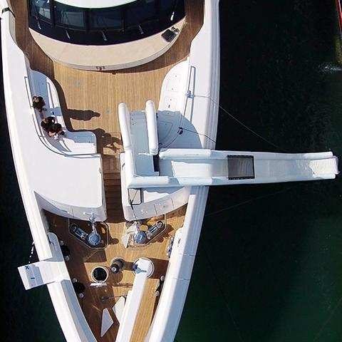 FunAir slide on superyacht overhead