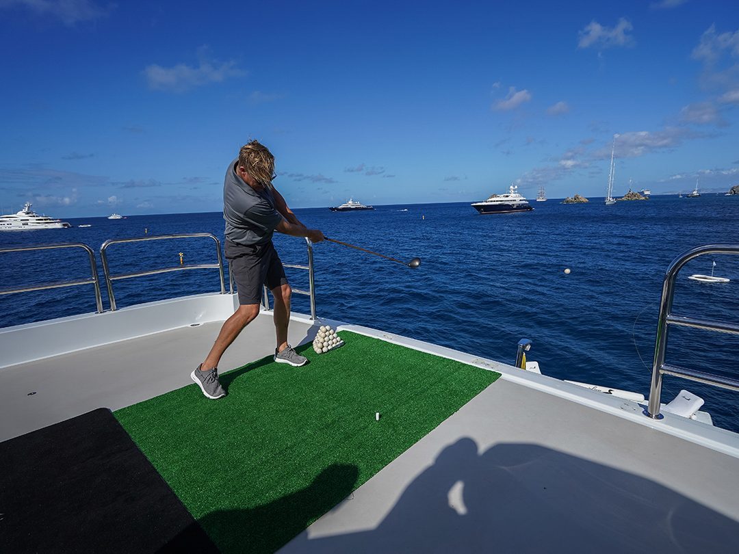Playing Superyacht Golf with eco golf balls