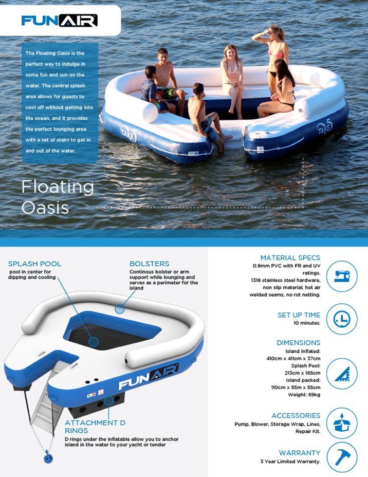 FunAir Floating Oasis Spec Sheet