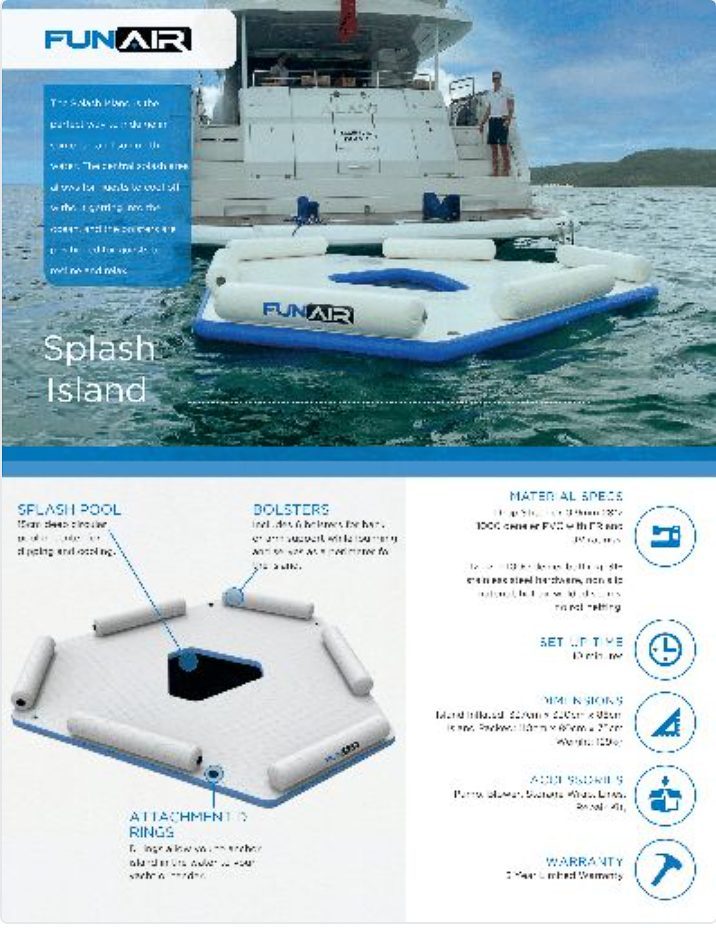 FunAir Splash Island Spec Sheet