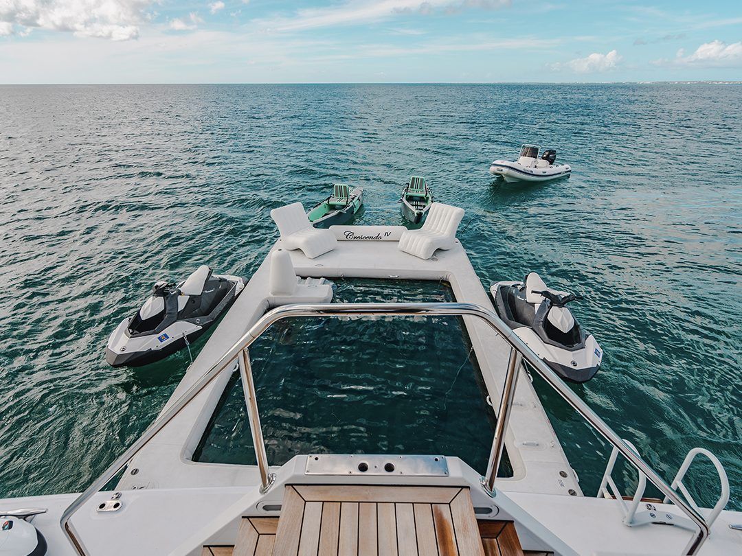 FunSize Beach Club Sea Pool on superyacht Crescendo IV