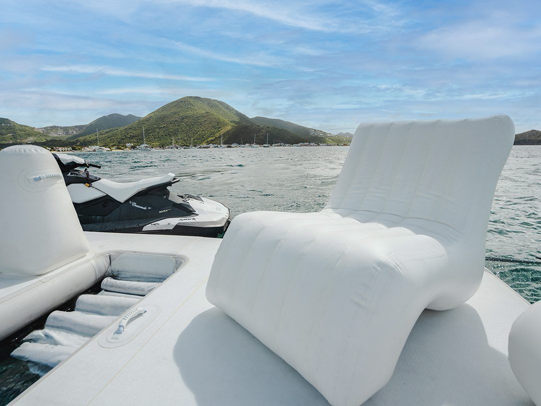FunSize Beach Club Sea Pool and Superyacht Wave Chairs on Motor Yacht Crescendo IV