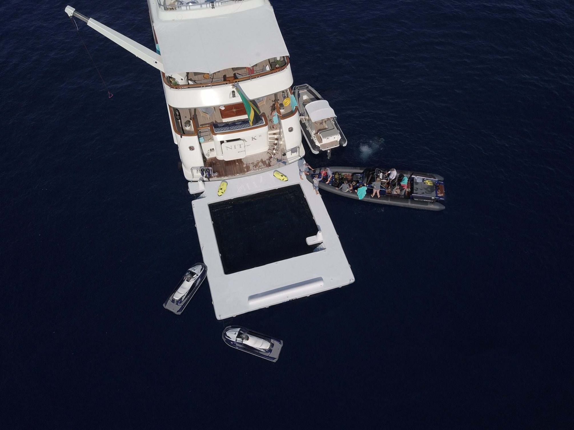 Custom Sea Pool on luxury yacht