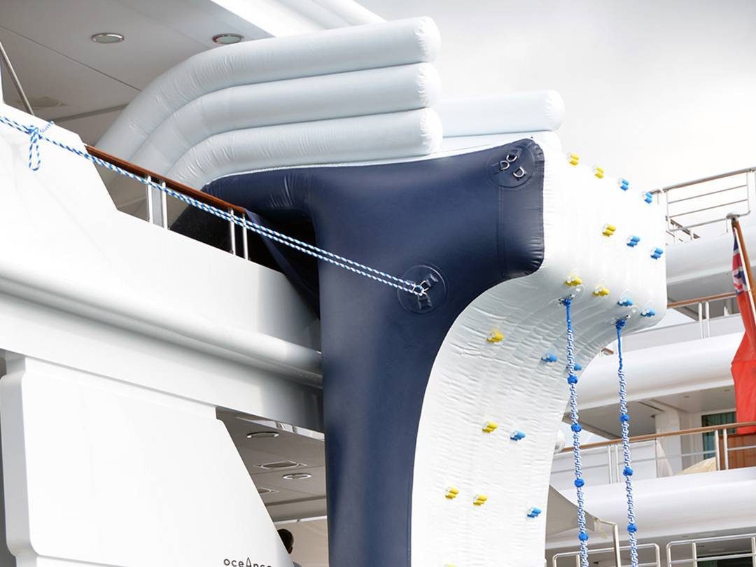 Over The Rail Climbing Wall on superyacht