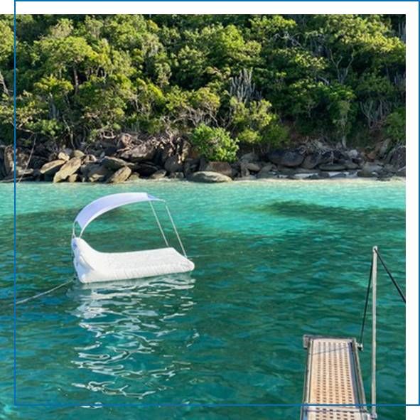 Superyacht Inflatables Floating Shaded Lounger