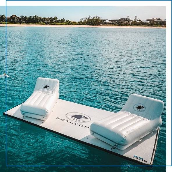 Superyacht Inflatables Superyacht Loungers on Custom Water Mat