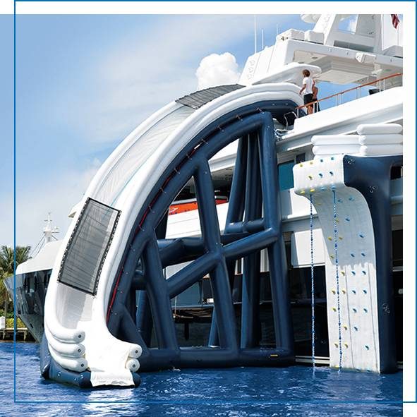 Superyacht Inflatables Curved Yacht Slide