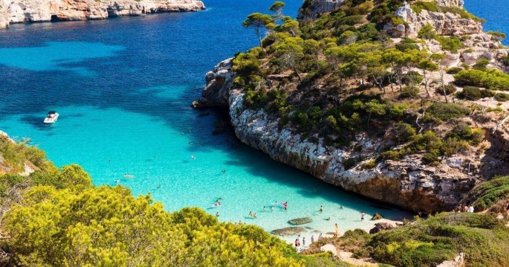 The beautiful private beach at Caló del Moro & Cala S'Almunia in Mallorca Spain are perfect for superyacht crew to visit