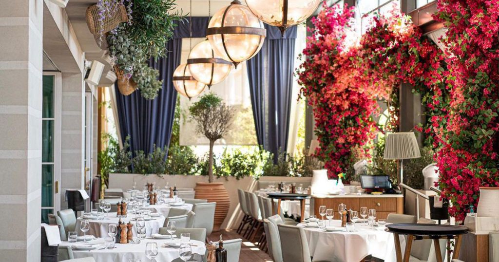 The Dining Room of the Gaia Restaurant in Monaco