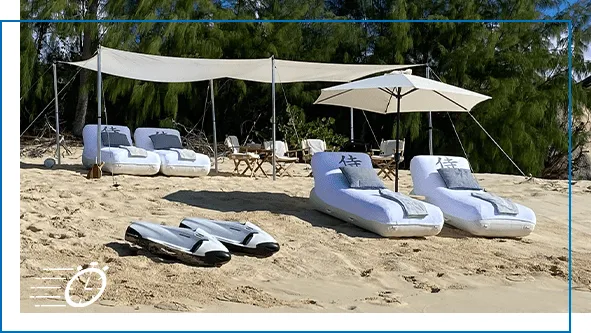 FunAir QuickShip Superyacht Beach Loungers