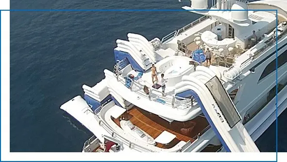 Inflatable superyacht jump platform Leap of Faith