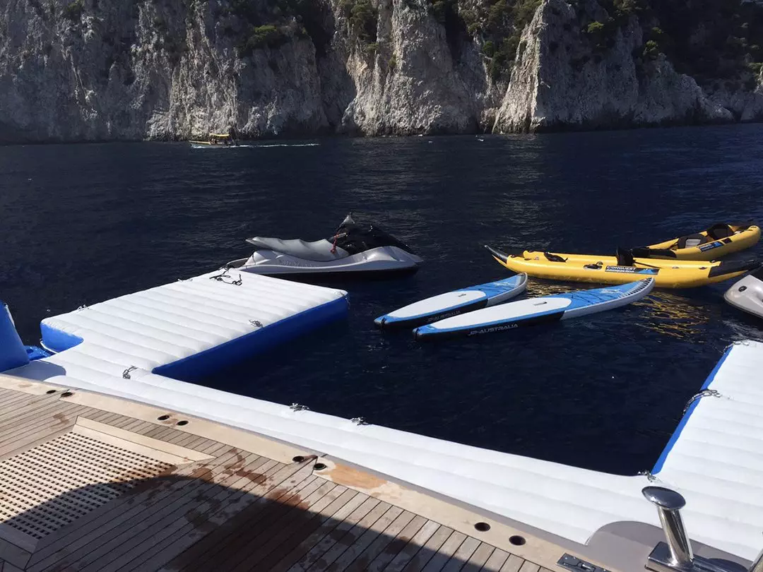 Inflatable Jet Ski Dock with SUP and Canoes