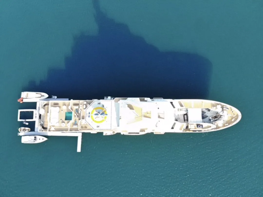 Yacht Inflatable Super Dock Aerial View