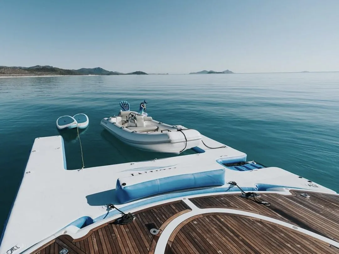 Custom Jet Ski Dock on superyacht Alani
