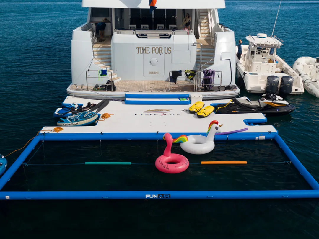 Custom Jet Ski Dock and Netted Sea Pool on MY Time For Us