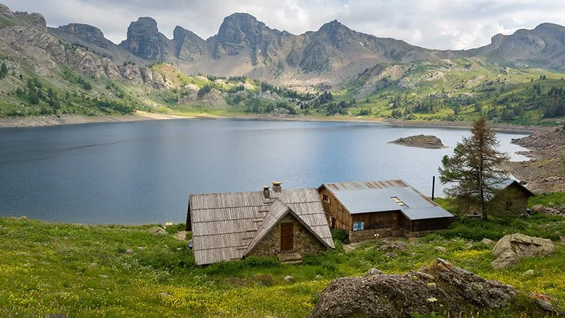 Allos Lake in the Mercantour National Park in the South of France