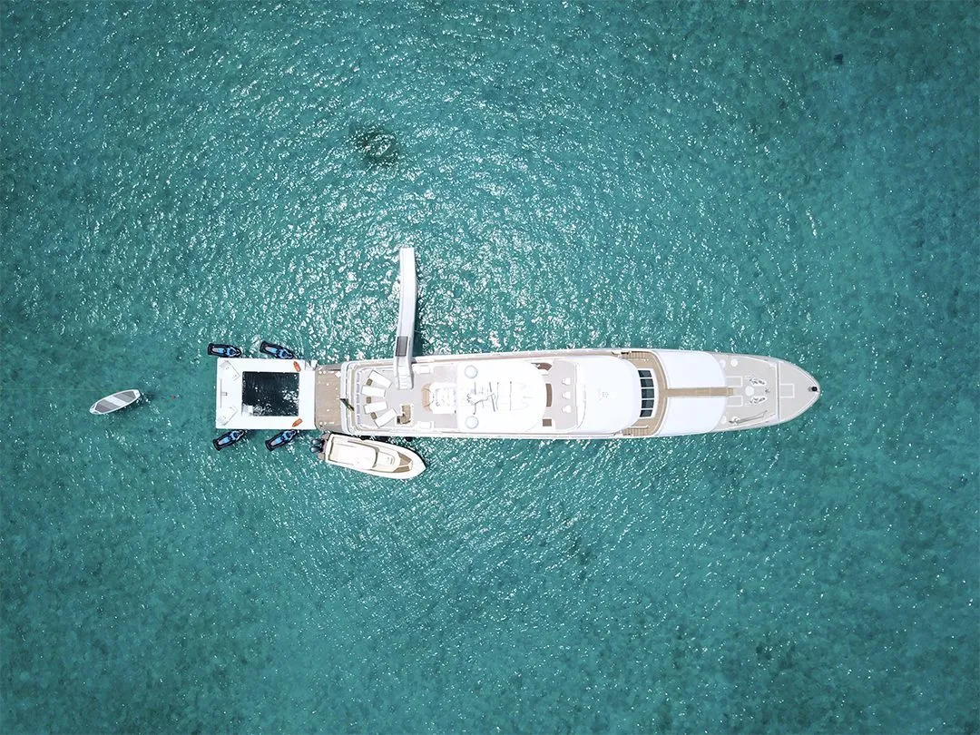 Beach Club Sea Pool on superyacht Loon