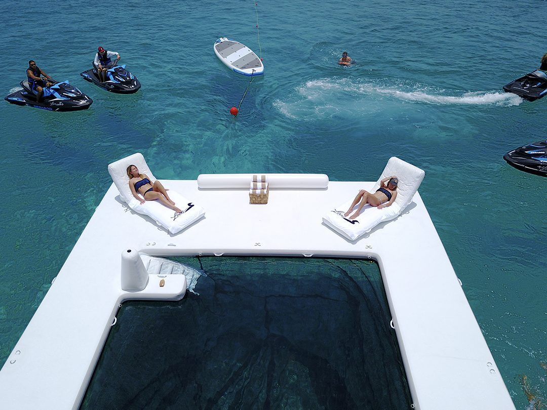 Beach Club Sea Pool and Superyacht Wave Loungers on MY Loon