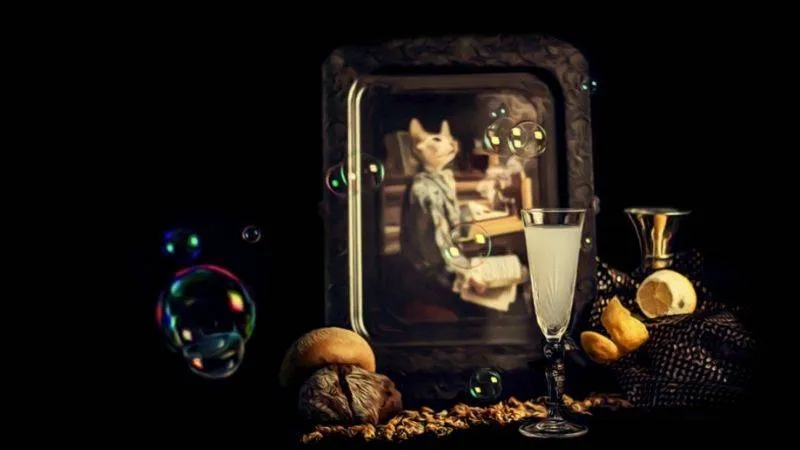 Fantasy cocktail styled artistically
