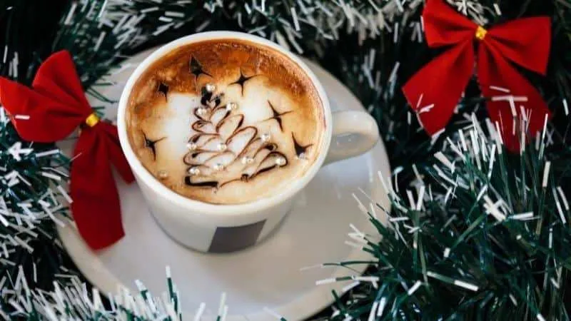 Christmas coffee decor