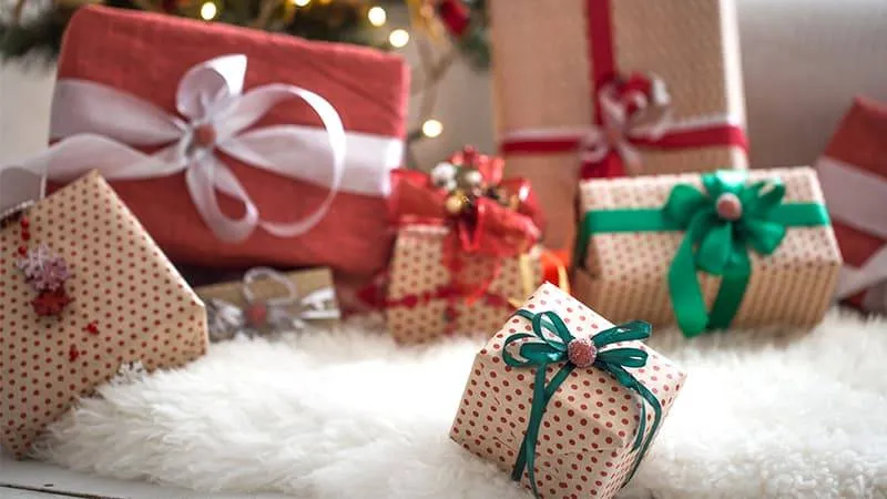 Christmas presents under the tree