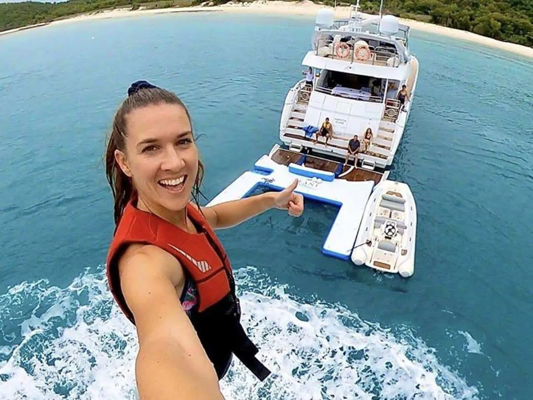 Custom Jet Ski Dock Jessica lee hansen on superyacht Alani