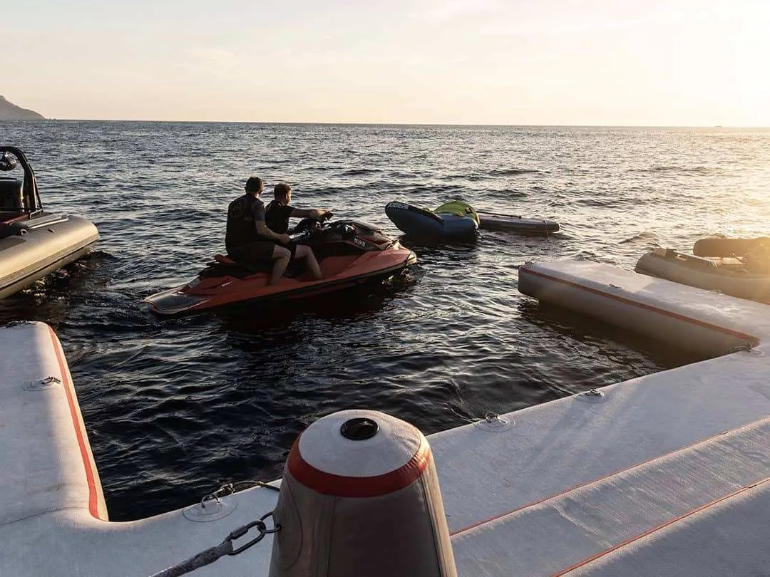 Custom-Jet Ski Dock on superyacht Ascari