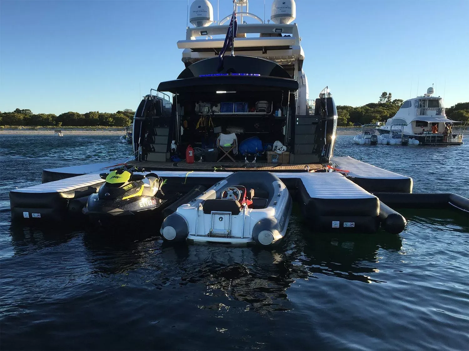 Custom Jet Ski Dock on Superyacht Yacht Park Lane