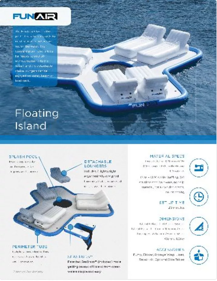 FunAir Floating Island Spec Sheet