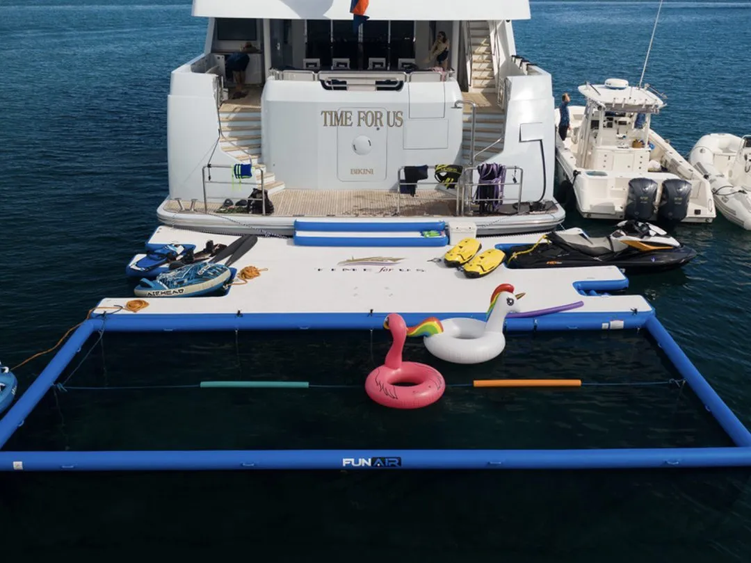 Custom Jet Ski Dock and Netted Sea Pool on MY Time For Us