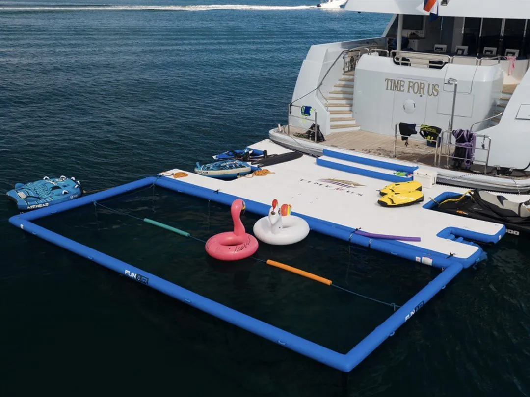 Custom Jet Ski Dock and Netted Sea Pool on MY Time For Us