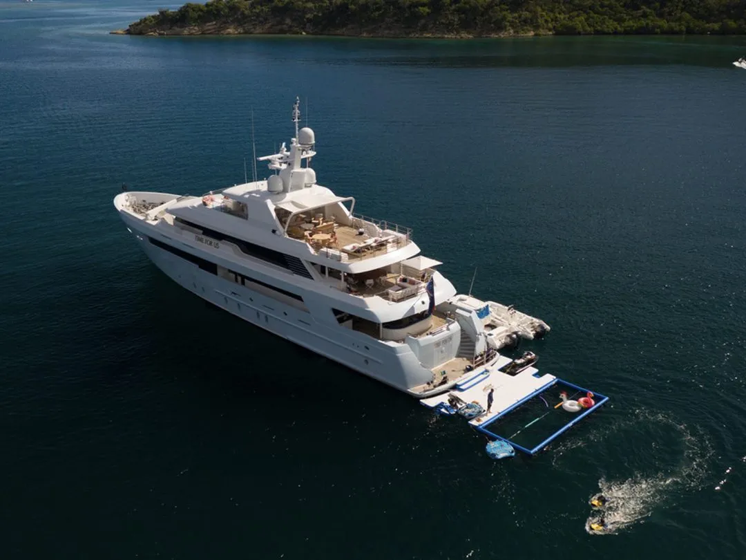 Custom Sea Pool and Jet Ski Dock on luxury yacht MY Time For Us