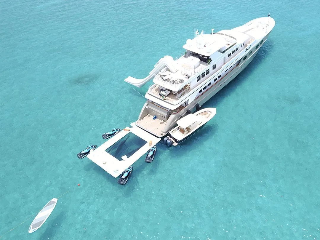 Beach Club Sea Pool and Yacht Slide on MY Loon