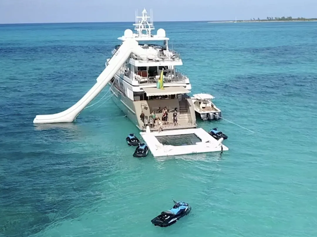 Beach Club Sea Pool, Yacht Slide and Superyacht Wave Chairs on MY Loon