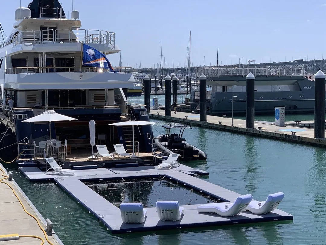 Custom Sea Pool and Superyacht Wave Loungers on superyacht